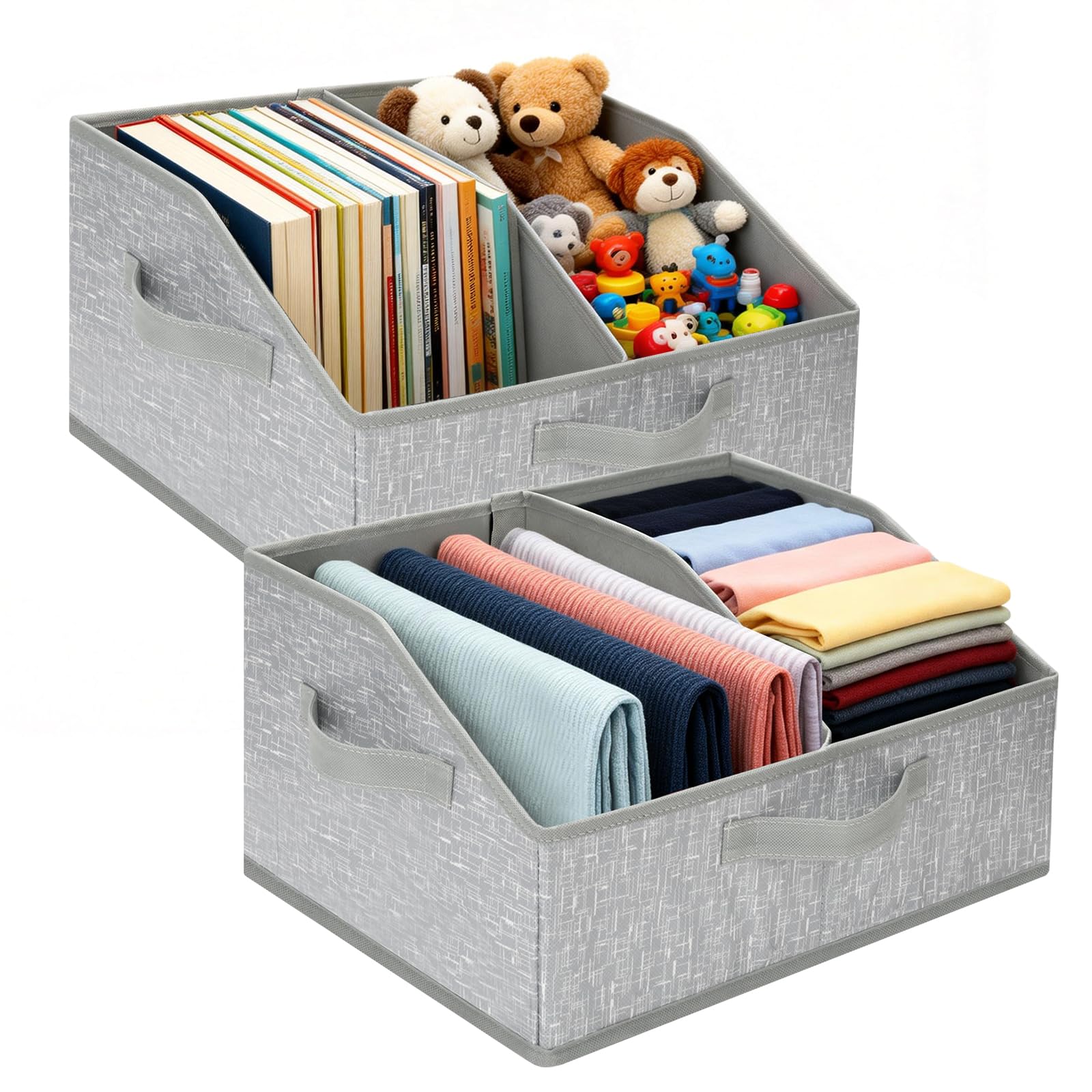 VINATO Cajas Almacenaje Ropa, Organizador Armario, Cajas Organizadoras, Almacenaje y Organización, Cajas de Almacenaje para Ropa, Juguetes y Libros