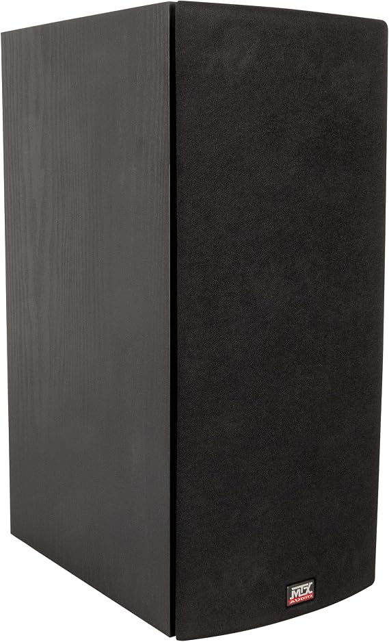 MTX Audio MONITOR60i 6.5 Inch 2-Way Bookshelf Speakers, 200W Polypropylene Wired Home Theater and Music Speaker System with RCA Input, Black