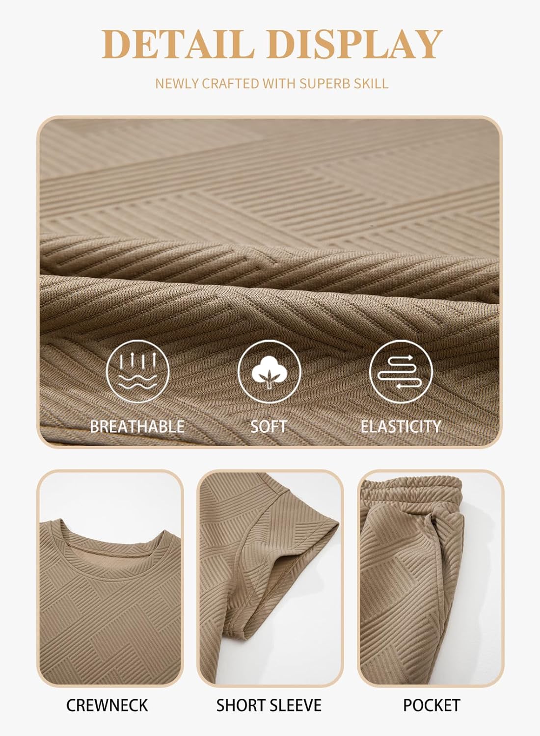 Eytino Womens Plus Size Sweatsuits Casual Short Sleeve Tops High Waist Wide Leg Pants 2 Piece Tracksuit Lounge Sets(1X-5X) - Image 5