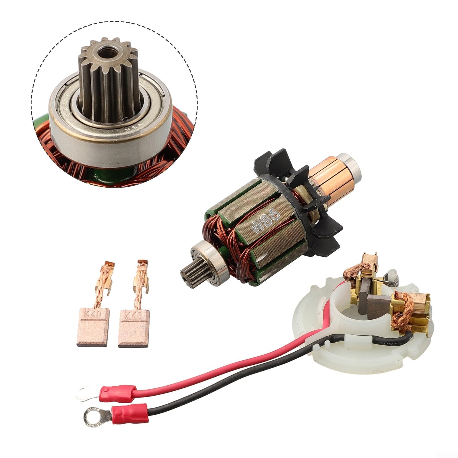 Portaspazzole Carbonio per DHP456 BHP456 Ricambio 619263-3