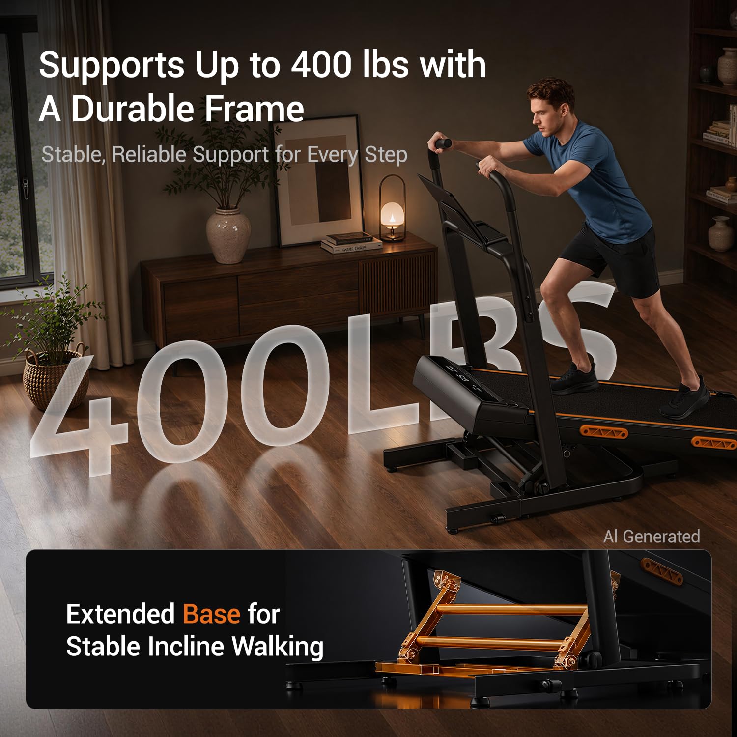 CURSOR 15% Cinta de Correr Plegable con Inclinación 12KM/H | Cinta de correr inclinable, cinta de correr doméstica con motor de 3,0 CV