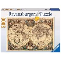 Ravensburger - Puzzle Mappamondo storico, 5000 Pezzi