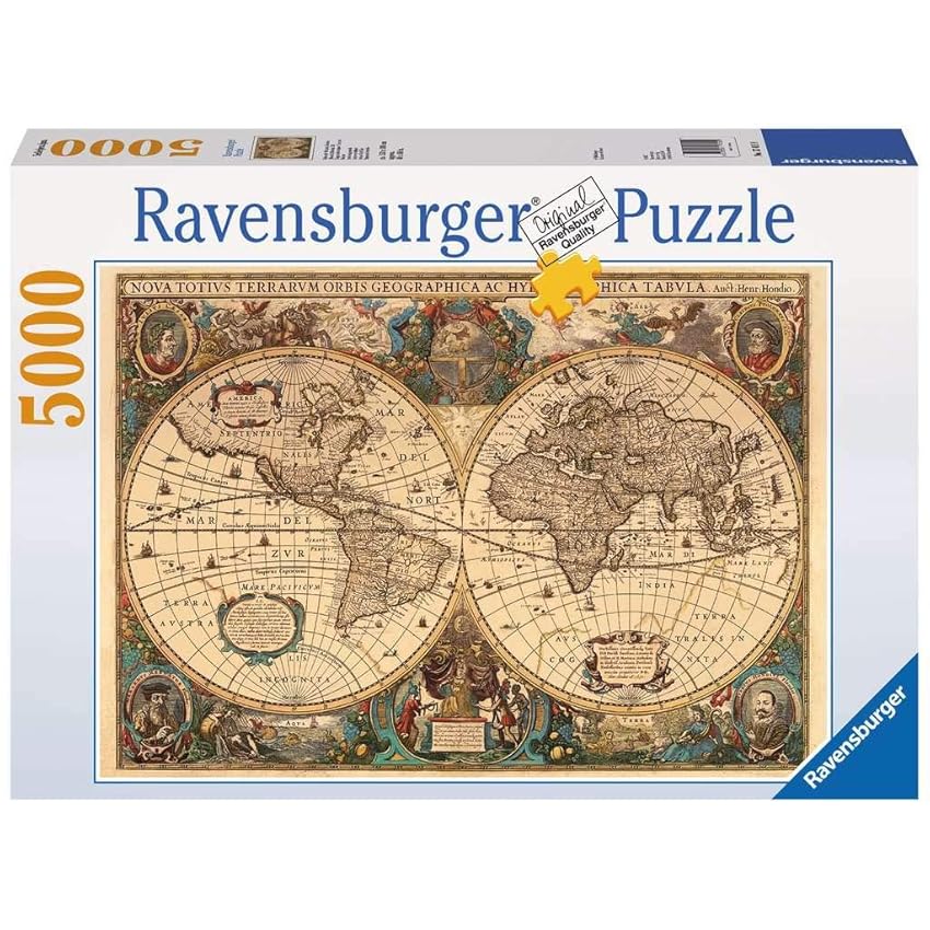 Ravensburger - Puzzle Mappamondo storico, 5000 Pezzi, Puzzle Adulti