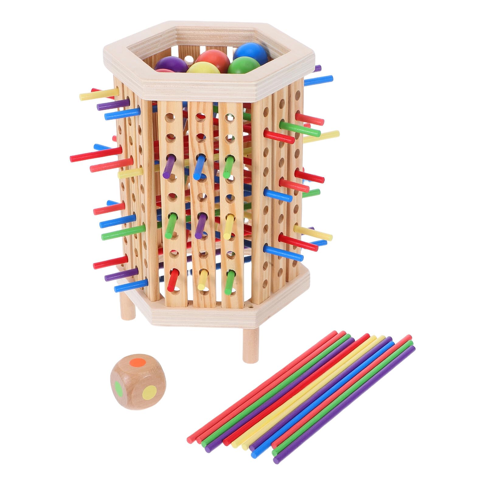 Montessori Madera Apilable Colores Brillantes para Desarrollo Habilidades Cognitivas Clasificación Tablero Educativo Madera Natural