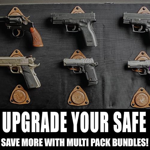 Miniatura 6 de SofHold Gun Magnet Mount for Vehicle & Home Made in USA Premium Hand Crafted Leather Strong Heavy Duty 50lbs Magnet Mount for Pistol, Rifle, &