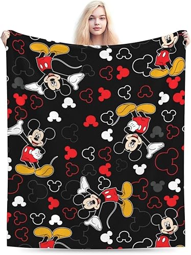 Miniatura 7 de Bonita manta de franela suave de forro polar, ligera y cómoda para todas las estaciones, 60 x 50 pulgadas