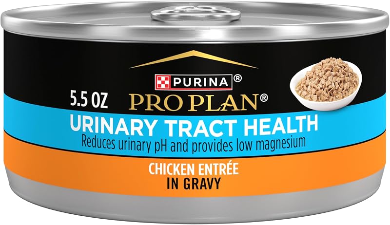 Purina Pro Plan Alimento húmedo para gatos para el tracto urinario, pollo en salsa, (24) 5.5 oz | Plato principal de pollo para la salud del tracto urinario en salsa, elaborado con pollo real, alimento para gatos alto en proteínas, altamente digerible