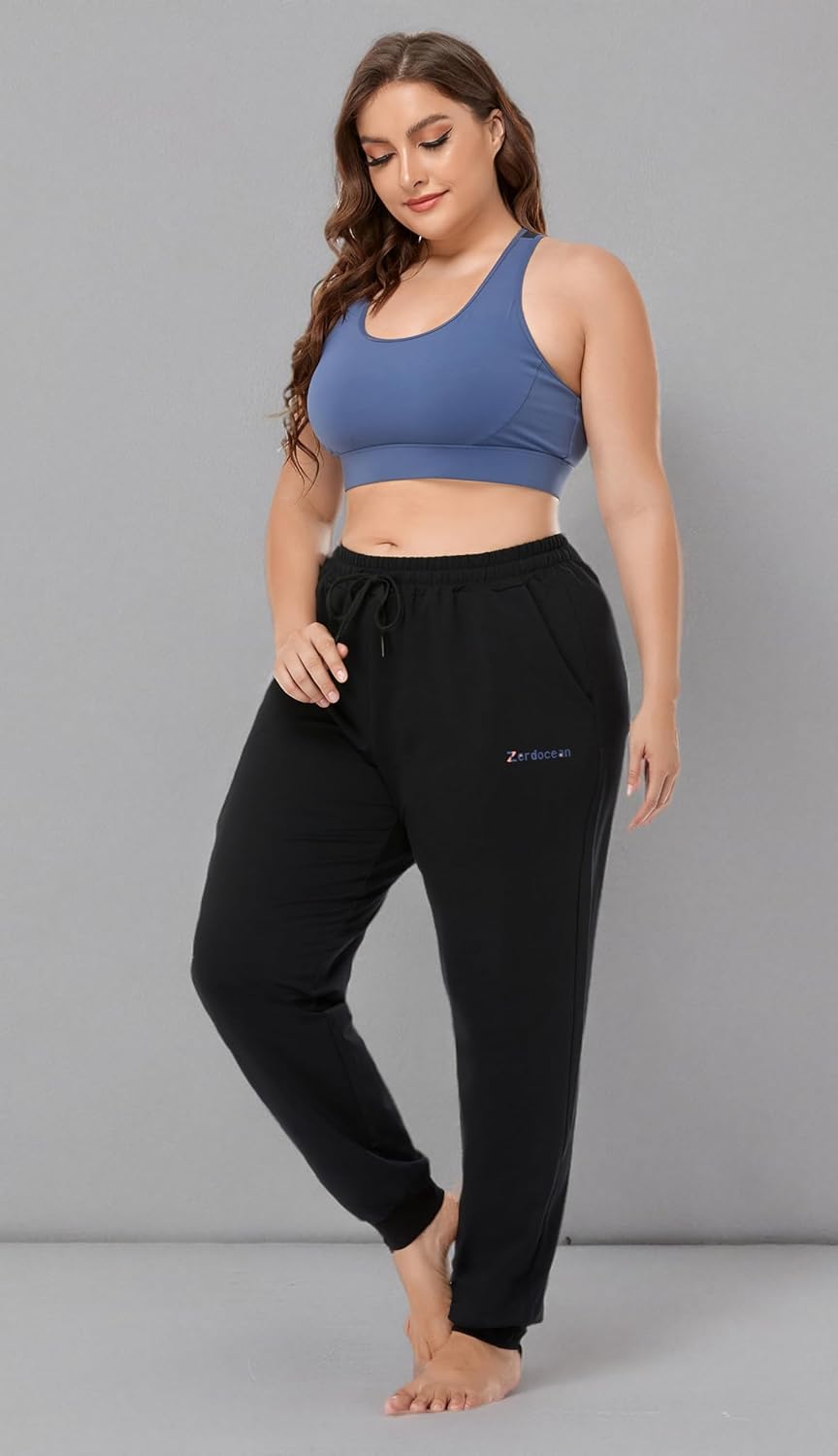 ZERDOCEAN Women's Plus Size Joggers Pants Active Sweatpants Tapered Workout Yoga Lounge Pants with Pockets - Image 6