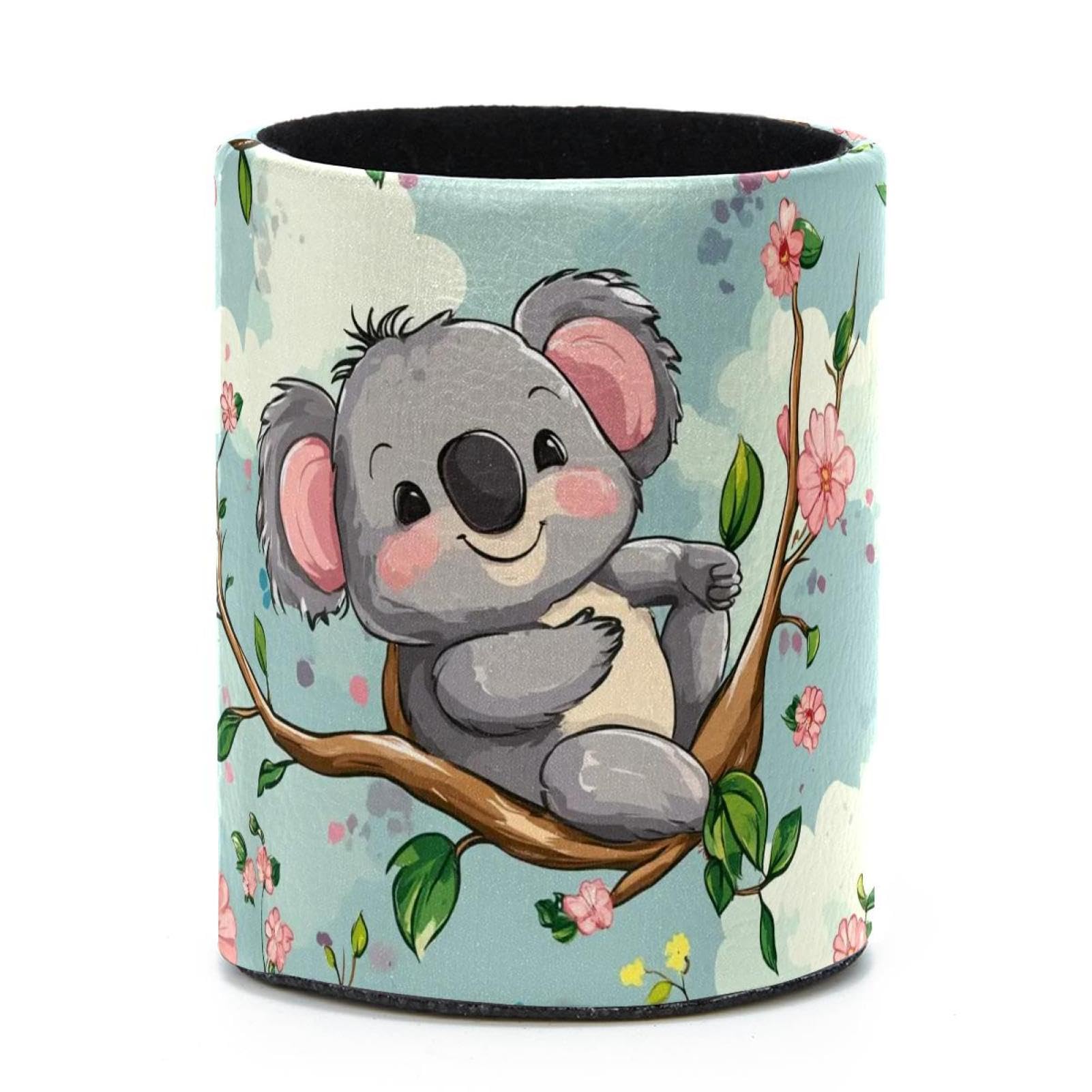 VAPOKF Round Pencil Holders for Desk, Koala and Tree Pen Holders Pen Pot Makeup Brushes Storage Desktop Stationery Supplies Organiser for Home Office