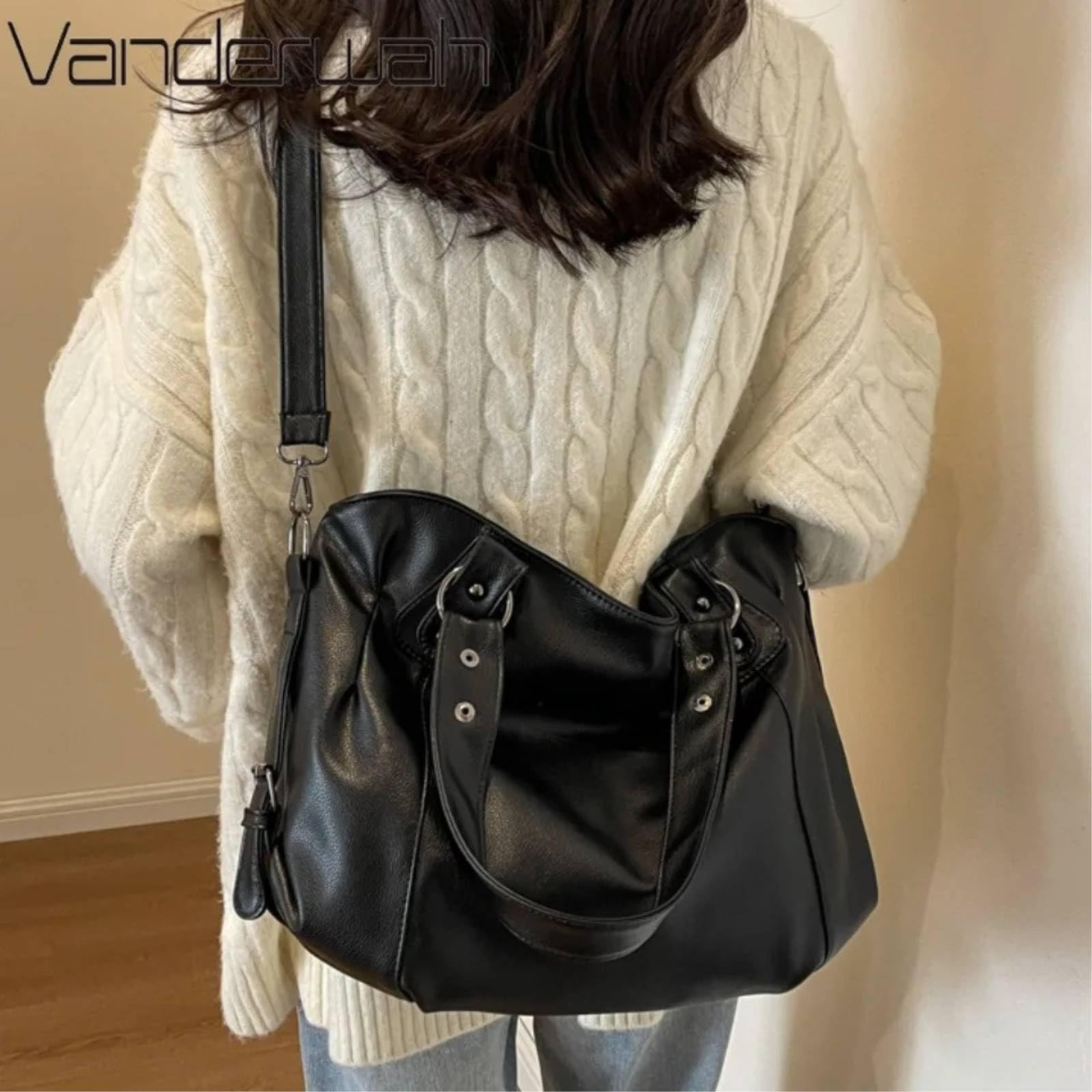 Bolsos de Mujer Bolso Hombro Suave Gran Capacidad para Mujeres con Cierre Cremallera