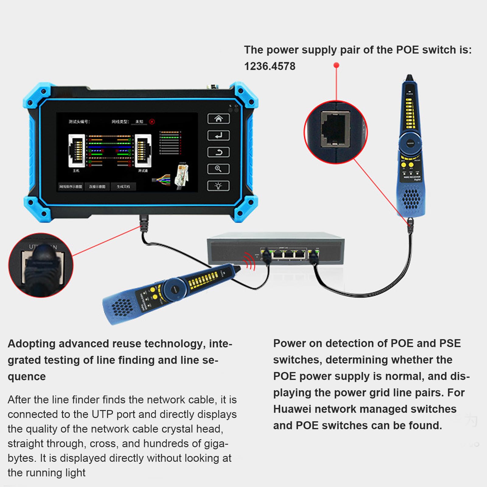 Wire Tracer Kit Low Noise ABS Anti Interference Cable Tester for IPC 9800plus Series IPC 9900plus Series IPC 500plus - Image 3