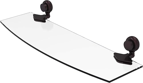 Miniatura 1 de Allied Brass 433T18-ABZ 433 T Venus Collection Venus Collection 5 estantes de vidrio, 18 x 5 pulgadas, bronce antiguo