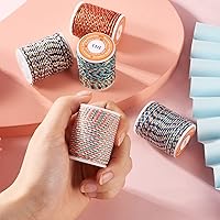 Vista 7 de Beadthoven - Cuerda trenzada de 0.069 pulgadas, 25.8 yardas de colores, cuerda metálica para anudar china, cuerda de macramé, cuerda de arcoíris