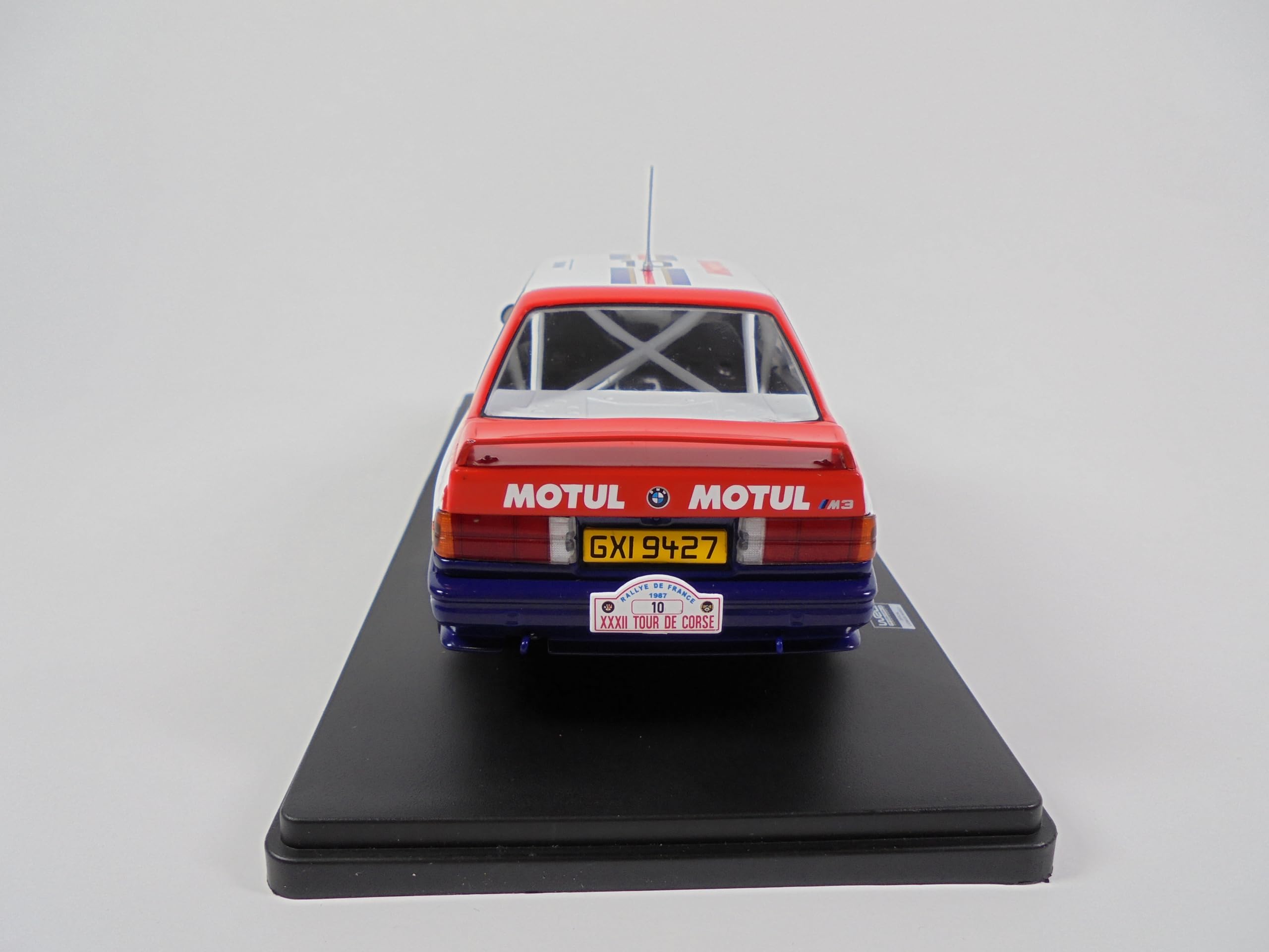 OPO 10 Modello di Auto in Scala 1/24 Compatibile con BMW M3 E30 Beguin/Lenne Winner Rallye Tour de Corse 1987 - RVQ53