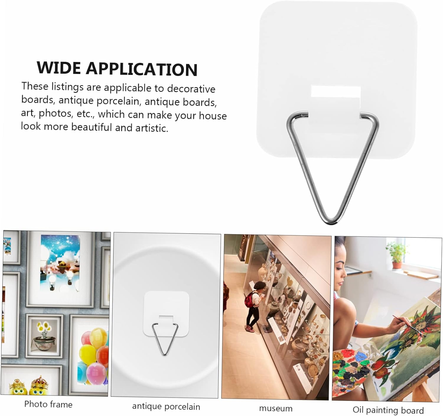 Vertical Plate Holders 50 Pcs Plastic Invisible Dish Hanger