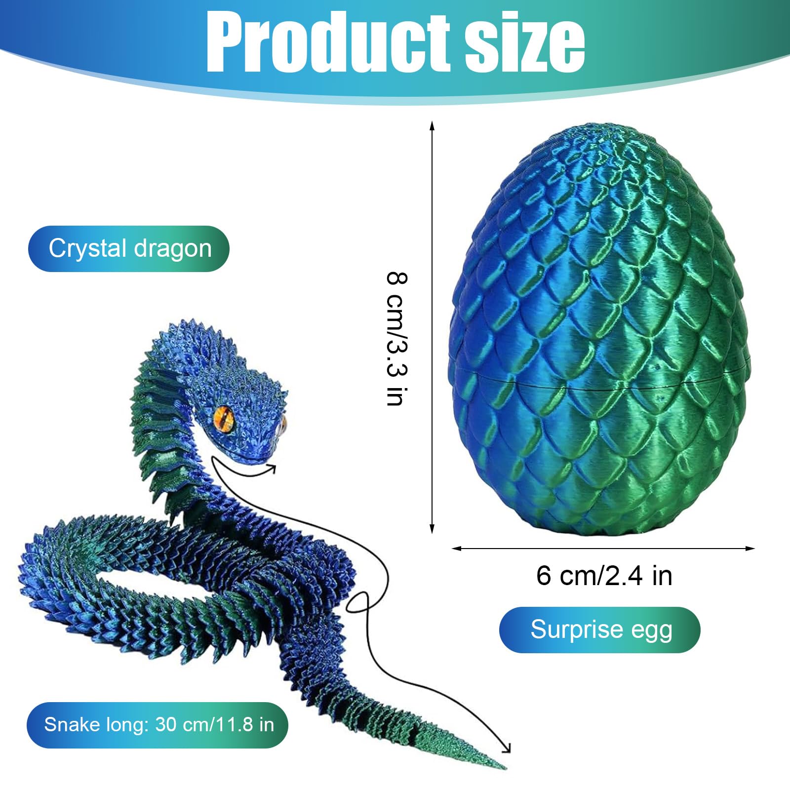 Articulated Snake And Animal Desk Decor For Stress Relief 19 Pcs 3D ...