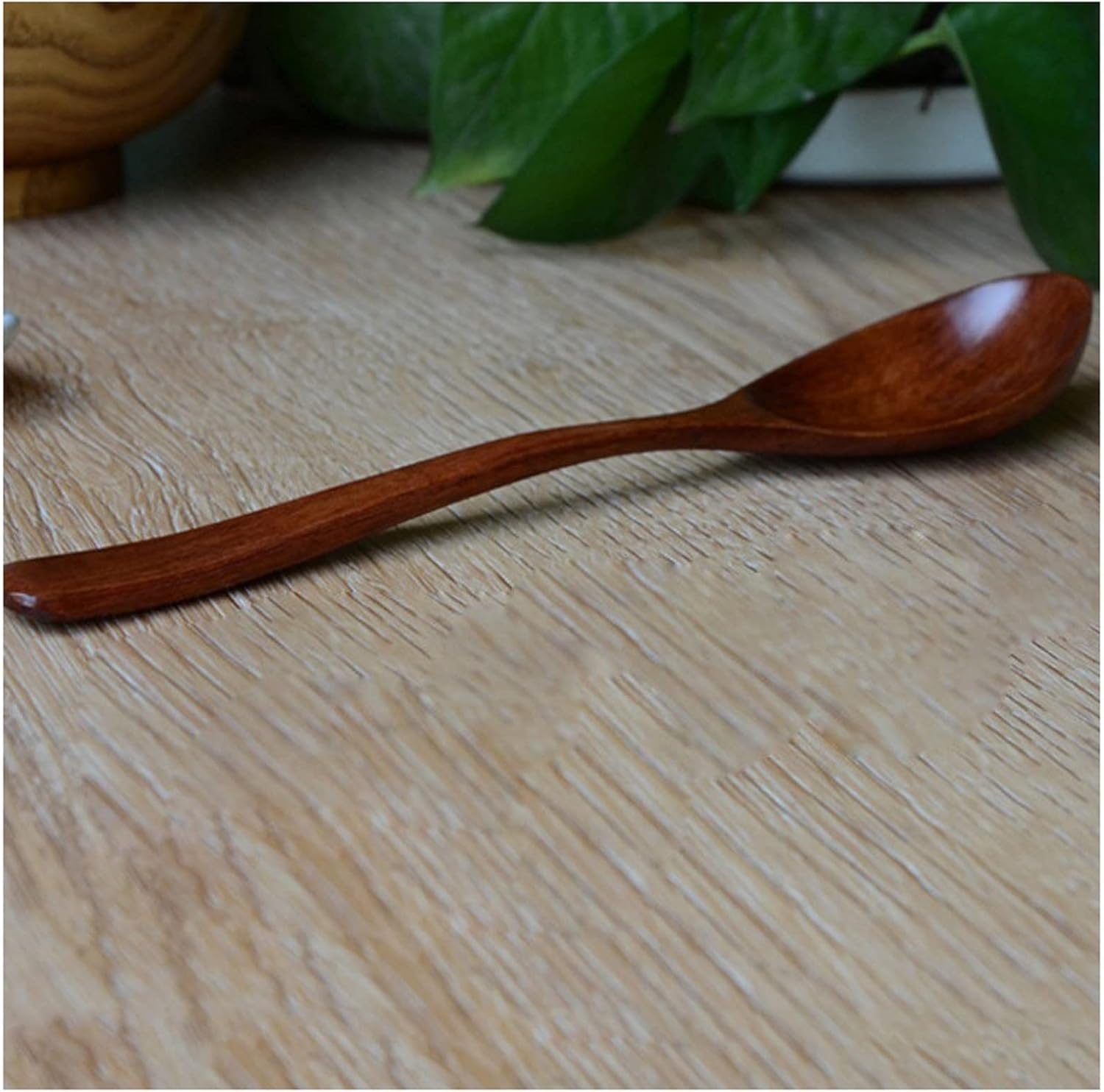 Spoons for Cooking Dessert Spoons Korean Style Wood Spoon Kitchen Cooking Utensil Tool Soup Teaspoon Catering for Kitchen Wooden Spoon Serving Spoons Dinner Spoon(B)