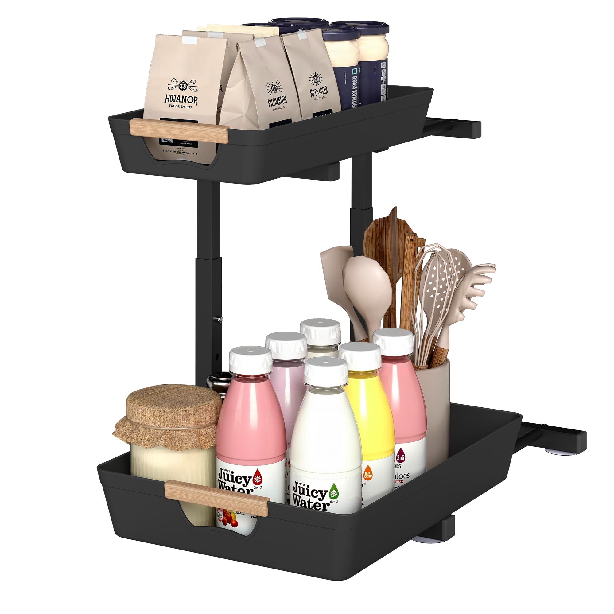 SONGMICS Organizzatore Sottolavello a L — Scaffale con Cassetti Scorrevoli