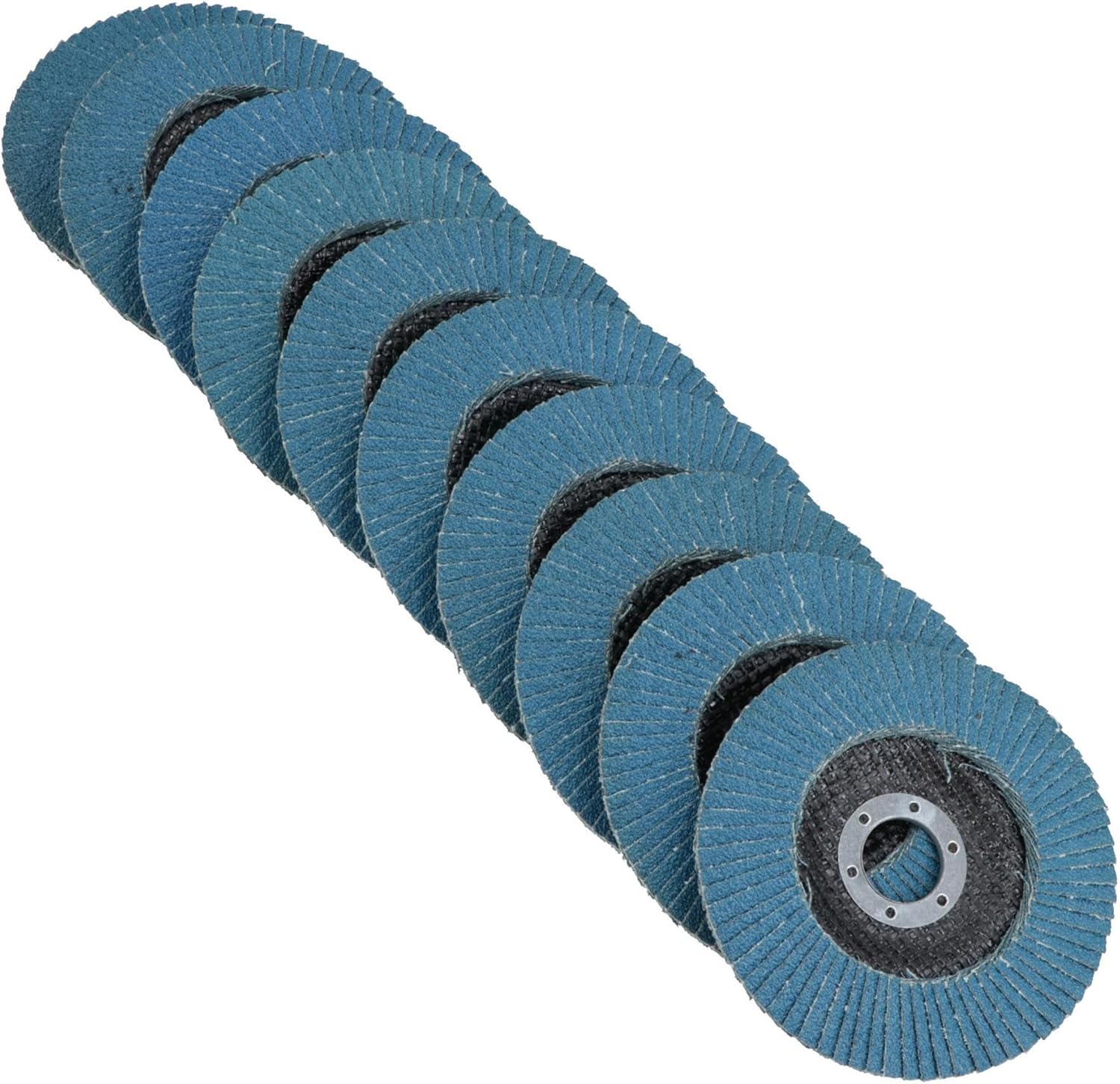 Flap Sanding Disc for Angle Grinder Zirconium 10pk 60 Grit 4-1/2" TE332