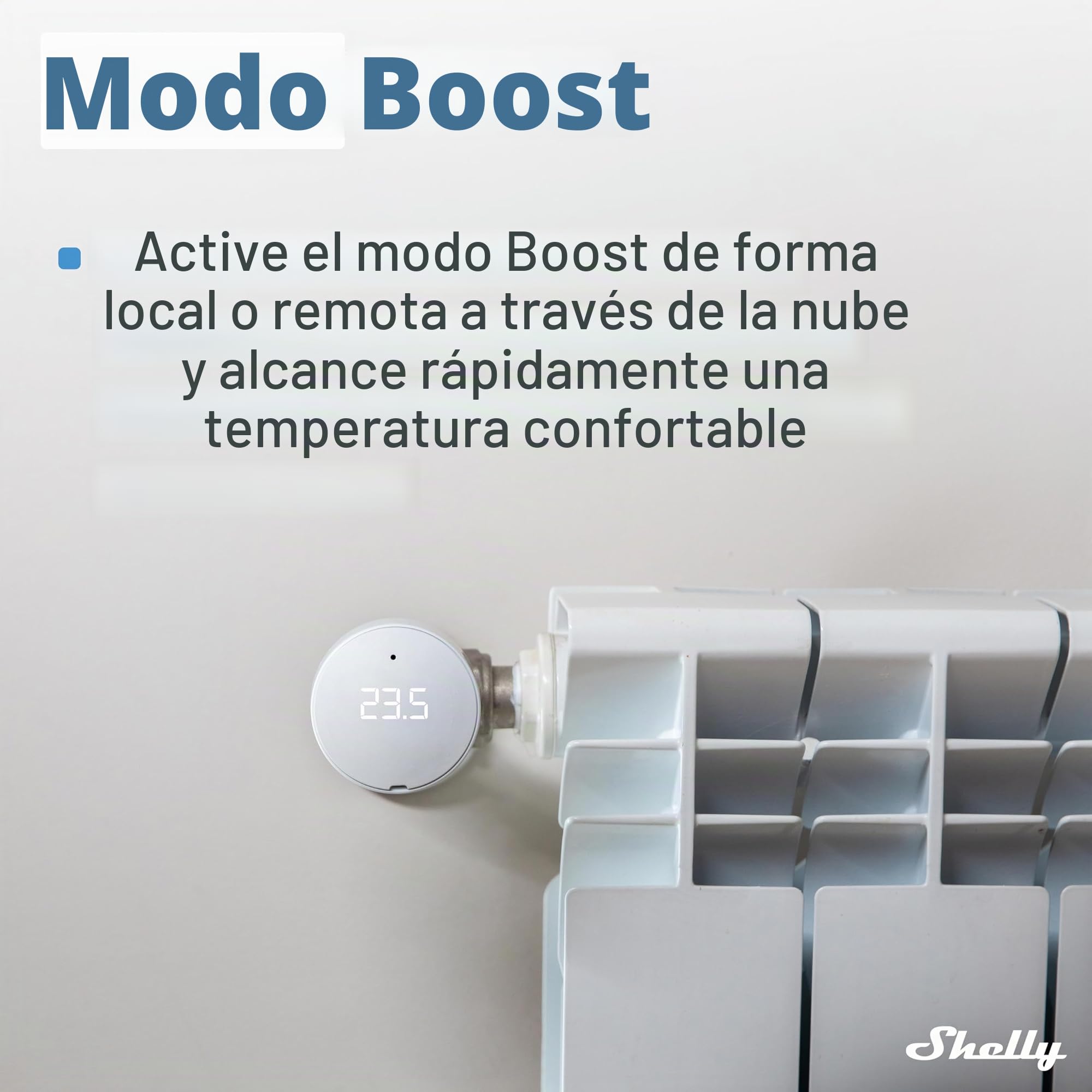 Shelly BLU TRV Gen3 & BLU Gateway Gen3 – Cabezal Termostático Inteligente para Válvula de radiador, Regulador de Temperature Bluetooth con Pasarela BLE- Wi-Fi, Control Remoto por App (3 Piezas)