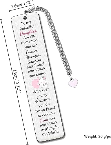 Miniatura 4 de Marcapáginas Regalos de graduación Inspiradores Ir a la universidad Aliento Recuerdo Cumpleaños Navidad Mujer Adolescentes Distancia Acompañar