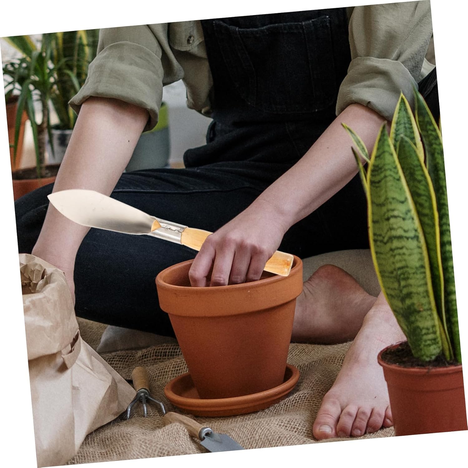 3sets Gardening Tools Set Trowel Shovel for Lawn Landscaping Garden Cleaning 2pcs*3 (3)