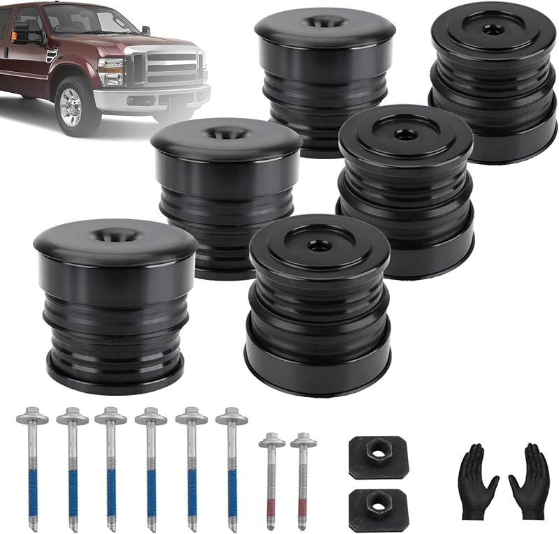 Kit de Buchas de Carroceria de Silicone MOJIOO para Ford F-250/F-350 Super Duty Crew Cab 2008–2016 – 6 pontos