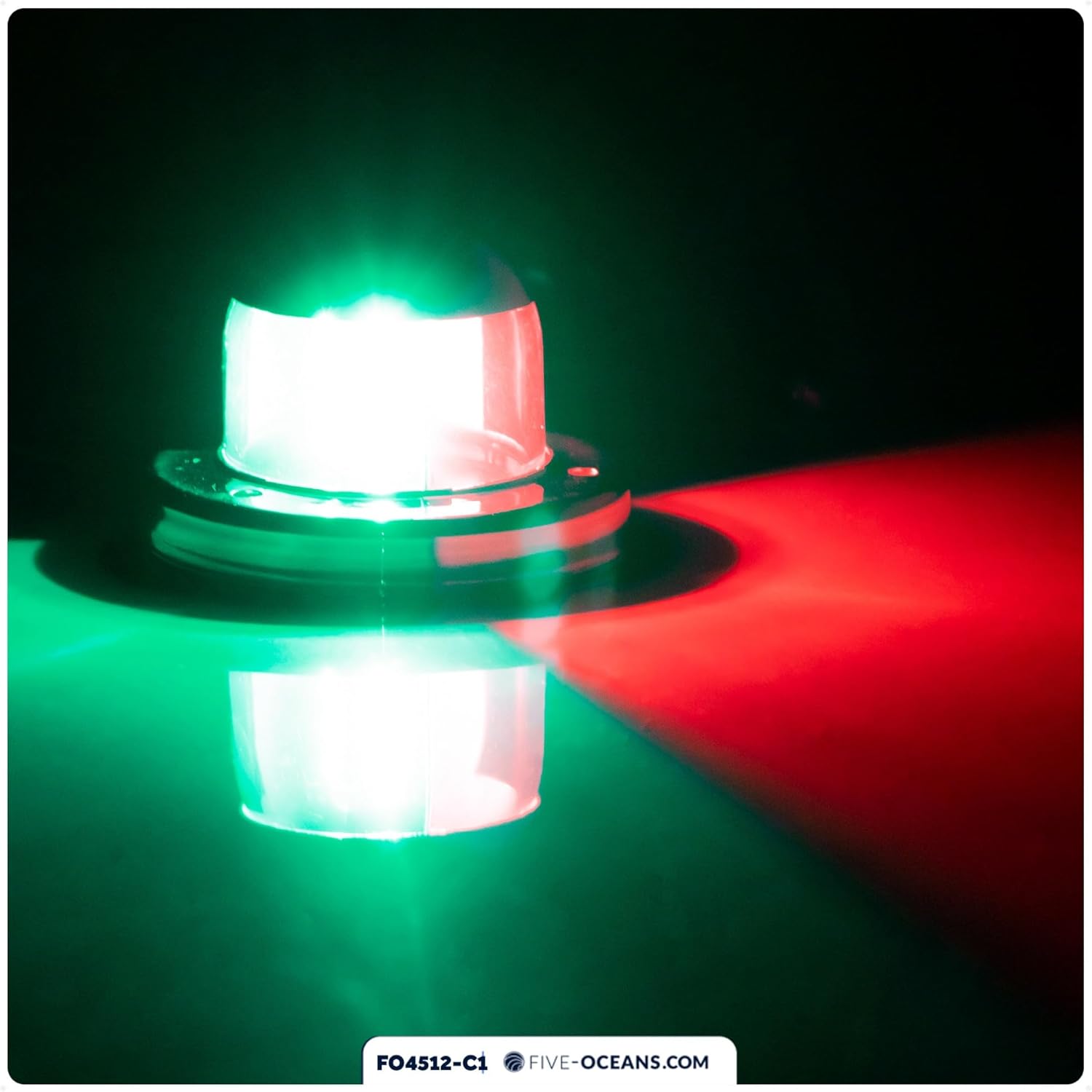 Five Oceans LED Anchor and Bi-Color Navigation Light Kit, 12V, USCG Rules 2NM, for Pontoon, Fishing Boats, Bass Boats - FO4512-C1