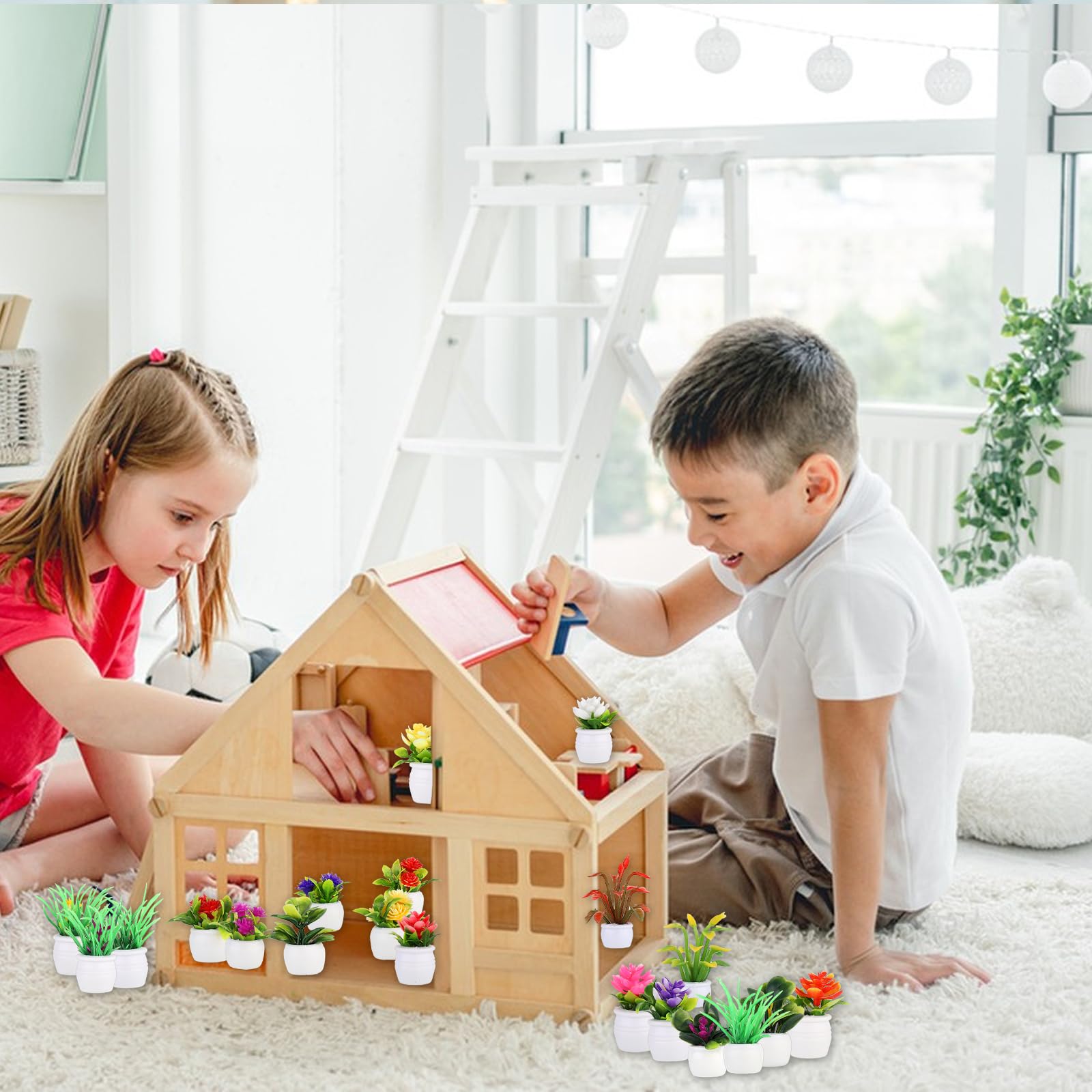 1;12 Scala Realizzata A Mano Pianta Casa Delle Bambole Giardino In Miniatura - Italia - Foto 11