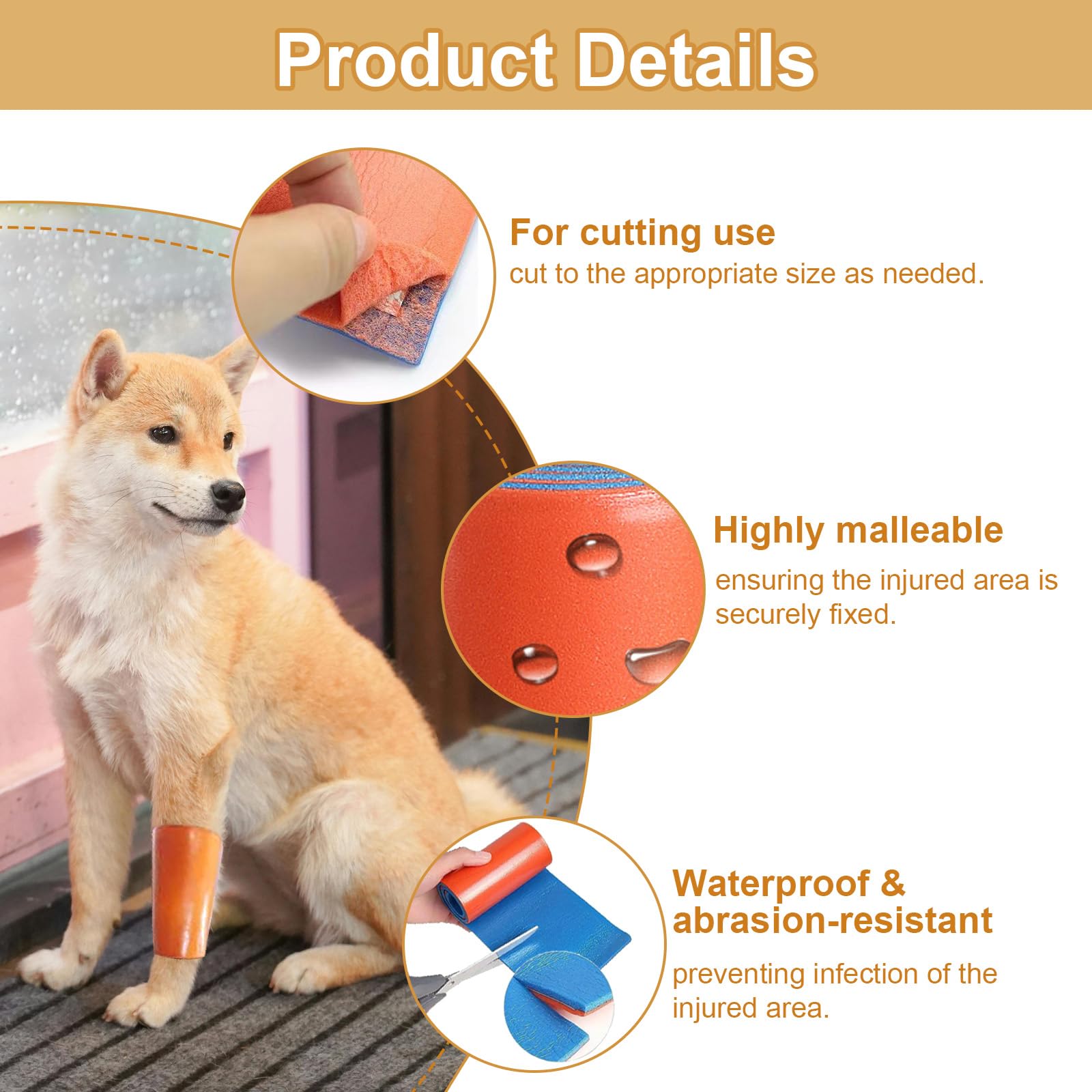 Duuclume Pet Fixation Splint, Pet Splint for Dogs/Cats - Image 3