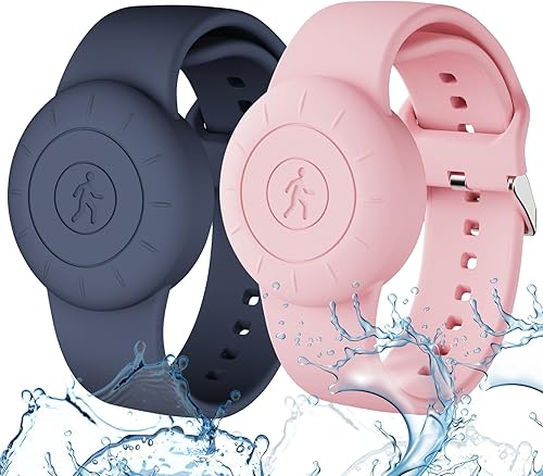 HLHGR Pulsera AirTag impermeable para niños, pulsera Airtag, reloj Airtag para niños oculto de silicona suave y ligero GPS para Apple AirTag