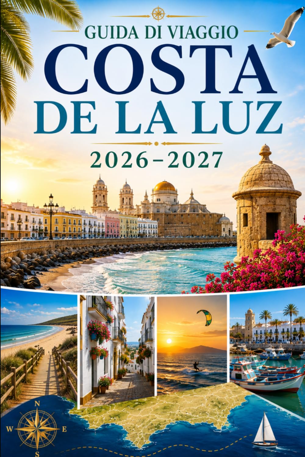 Guida di viaggio Costa de La Luz 2026–2027: Esplora Cadice, Tarifa, Conil de la Frontera, Zahara de los Atunes, spiagge dorate, villaggi bianchi ed ... coppie, famiglie e viaggiatori solitari