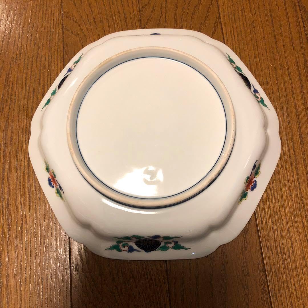有田焼 古伊万里 錦色絵山水 幸楽窯 六角大皿 古伊万里色絵山水鉢［