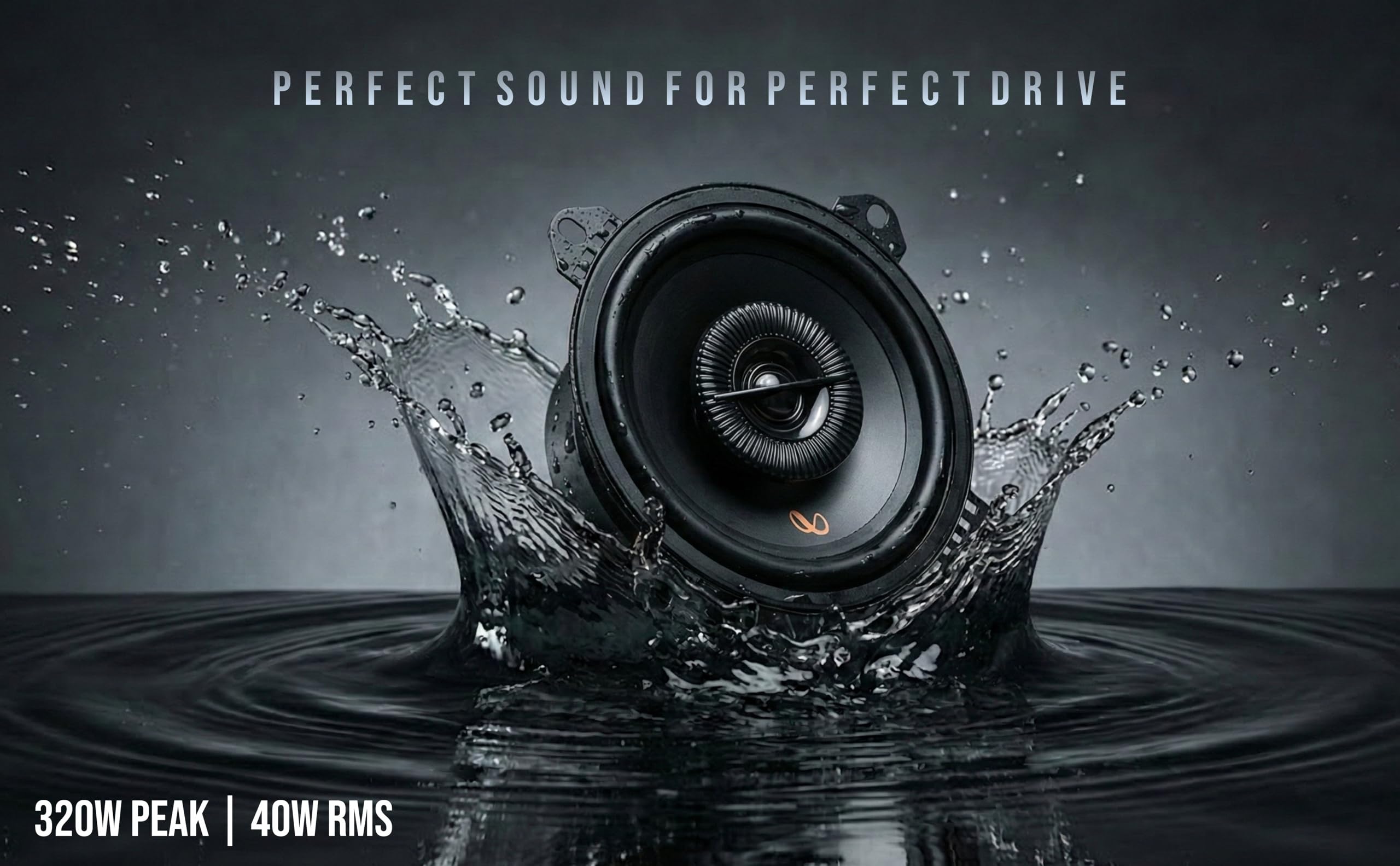 Infinity Car Coaxial Speaker Alpha 403F (4 Inch)| Peak Power - 320W | RMS Power - 40W | 4 Inch Coaxial Speaker (Black) — Amazon image 6