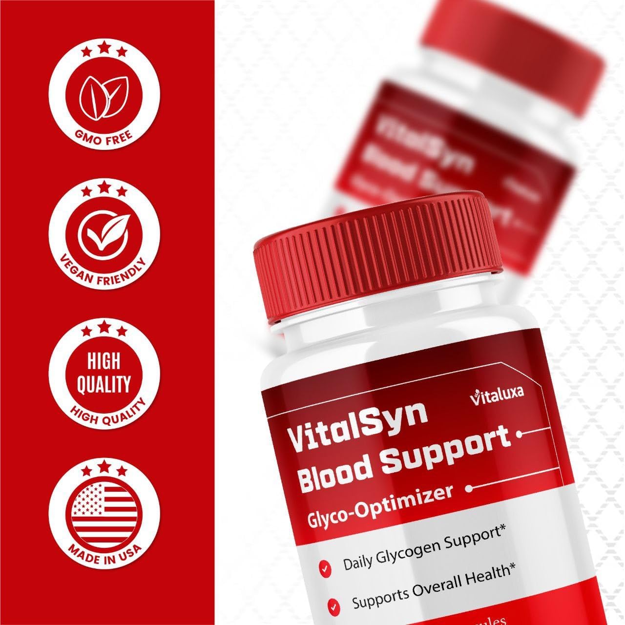 Vitalsyn Blood Support, Vitalsin Glyco Optimizer Capsules Advanced Formula Supplement, VitalsynBlood Glycogen Pills Blood Flow Balance Control Vitalsym Premium Blend Vital Syn Health (60 Capsules) - Image 6