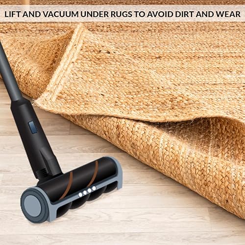 Miniatura 10 de HOMEMONDE Alfombra trenzada de yute blanco roto de 2.3 x 4 pies, hilo natural tejida a mano, reversible, respetuosa con el medio ambiente, estilo