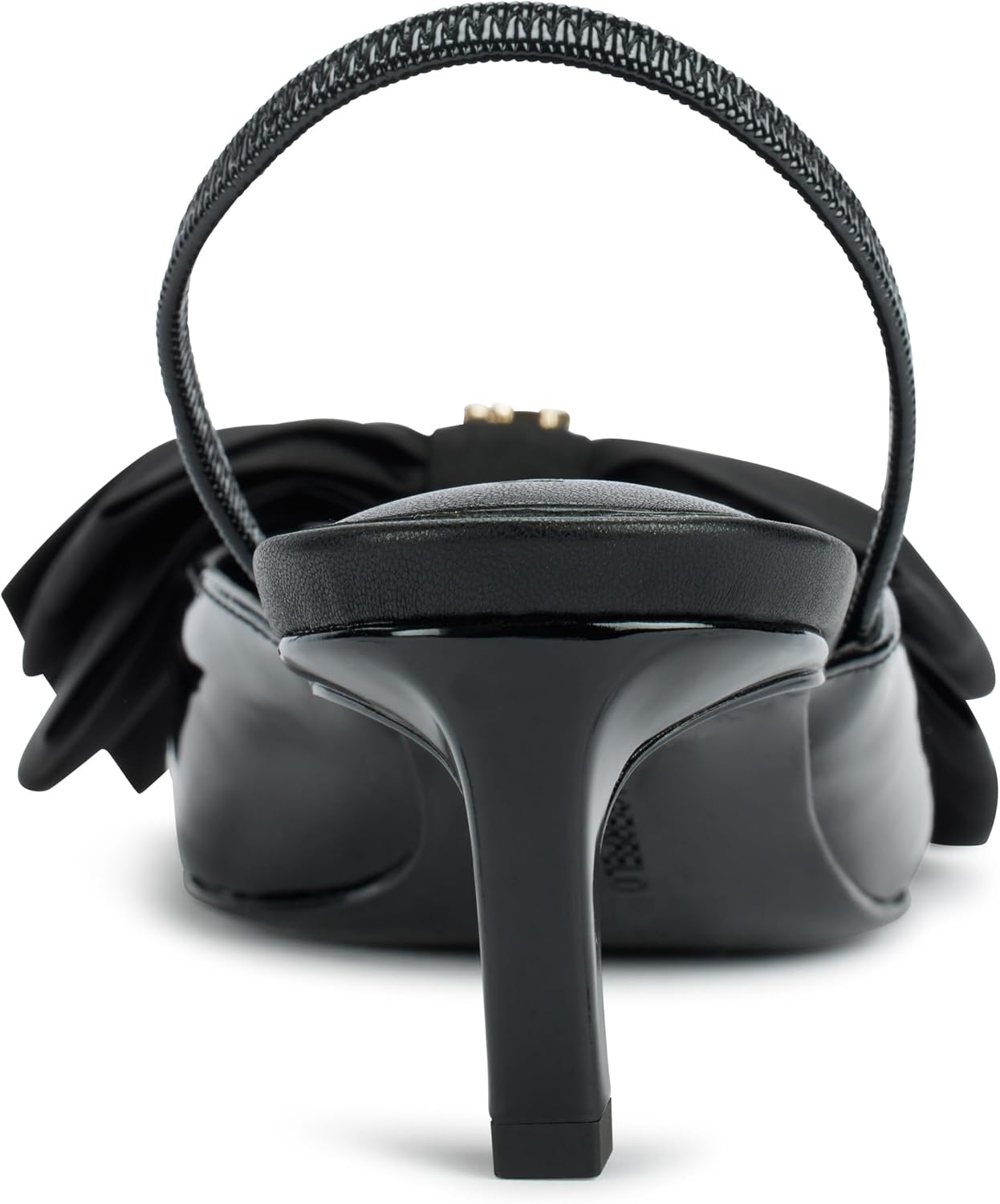 KARL LAGERFELD womens Sharla Pointed Toe Slingback Pump With Oversized Bow - Image 2