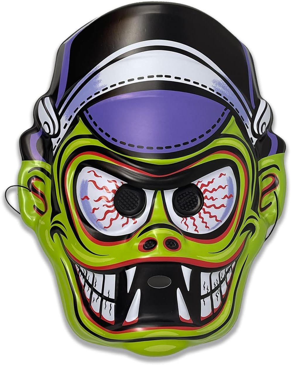 Retro-a-go-go! Weird-Ohs Wearable Mask by Retro-a-go-go, Adult Costume or Wall Décor Art, Davey, Mean Green, 13” x 10.25”(WEAWODMG)