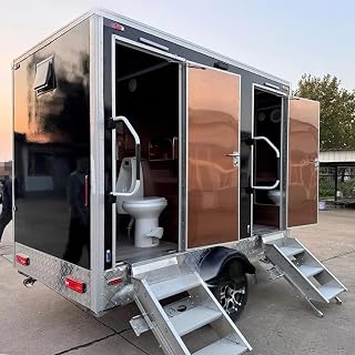 Portable Restroom Trailer with Sink & Shower – Luxury Mobile Bathroom for Weddings, Events & Outdoor Activities – Commercial-Grade Restroom Trailer for Festivals