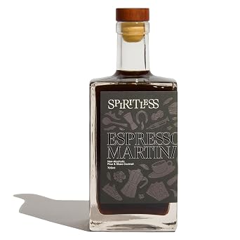 SPIRITLESS Non-Alcoholic Espresso Martini, Pour & Share Cocktail, Made with Real Brewed-Coffee, 700ml Bottle