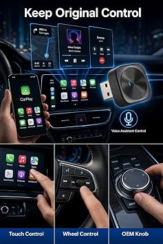 Wireless CarPlay Adapter for iPhone & Android