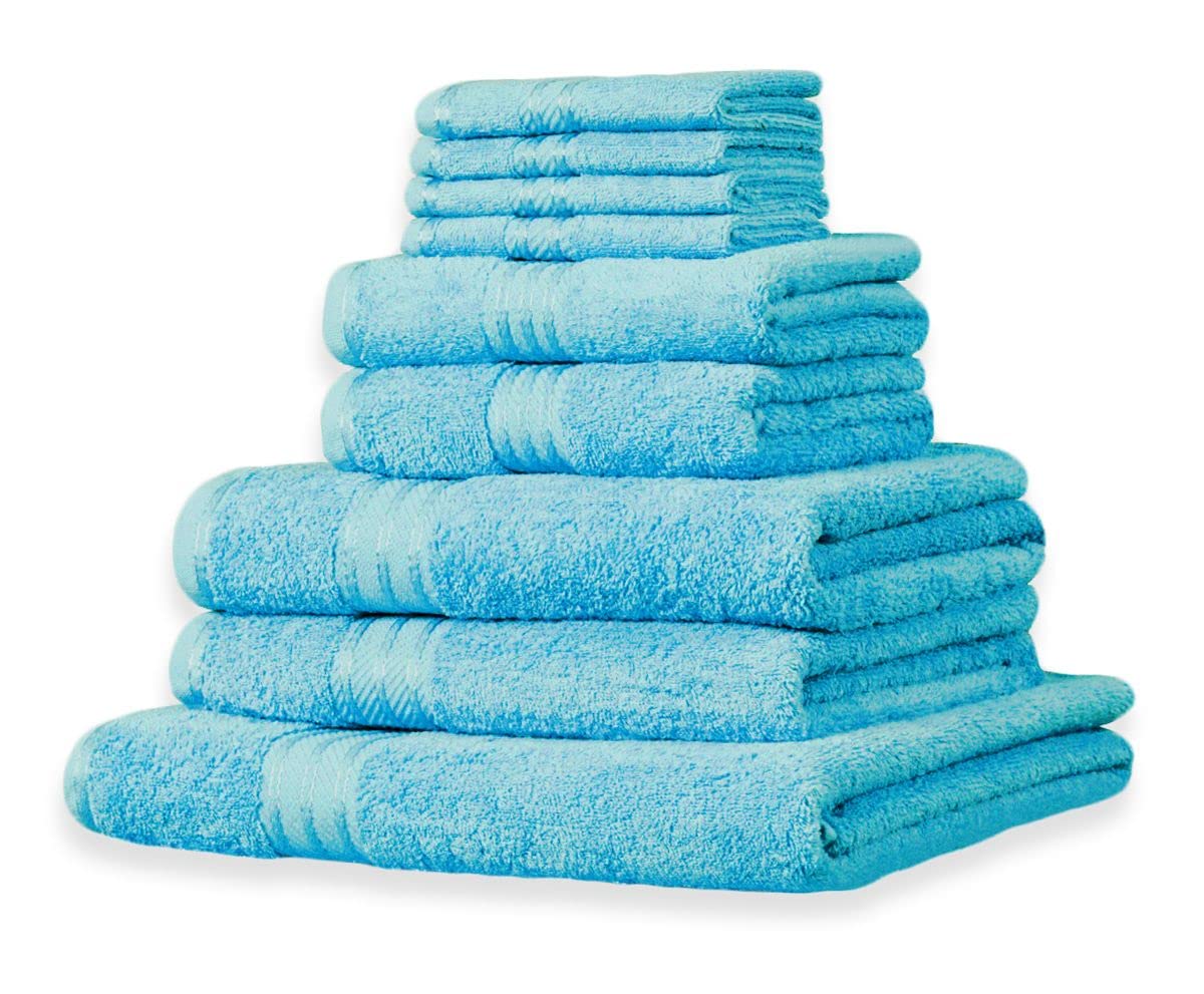 Bentley Priory Linens Aqua 2 Pack Supreme Bath Towels For Bathroom 500Gsm Super Soft Cotton Pack Of 2 Absorbent And Quick Dry Bathroom Towels Set 70 X 125Cm (Aqua)