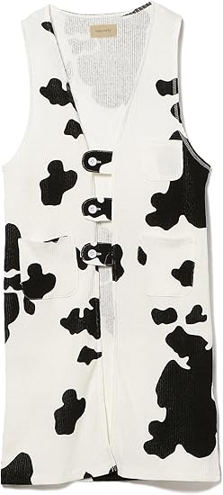 Amazon Co Jp ビームスボーイ Beams Boy ワンピース Maturely Rib Holstein Dress レディース White Free 服 ファッション小物