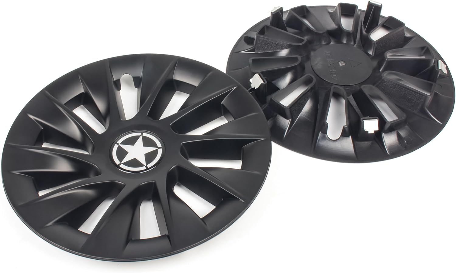 8'' Wheel Hub Caps Compatible with Club Car/E-Z-GO/Yamaha Golf Cart Accessories 8 Inch Hub Cap Covers Wheel Trim Cover for Most Golf Carts, Set of 4, Matte Black