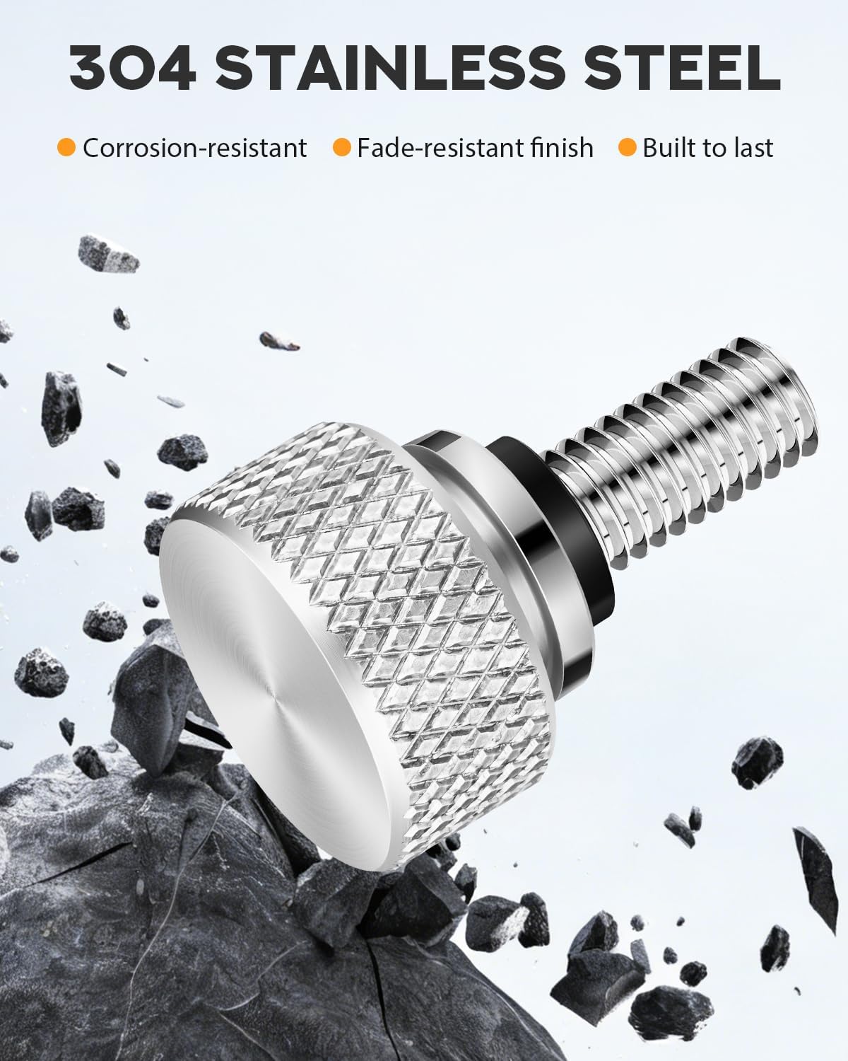 PBYMT Stainless Steel Seat Bolt Motorcycle Screw Fit for Harley Davidson 1996-2026 Chrome
