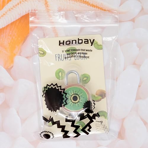 Miniatura 8 de Honbay Lindo candado de fruta kiwi mini candado con llaves - para joyero, bolso, bolso, mochilas, gabinete, cofre del tesoro, maletas, taquillas,
