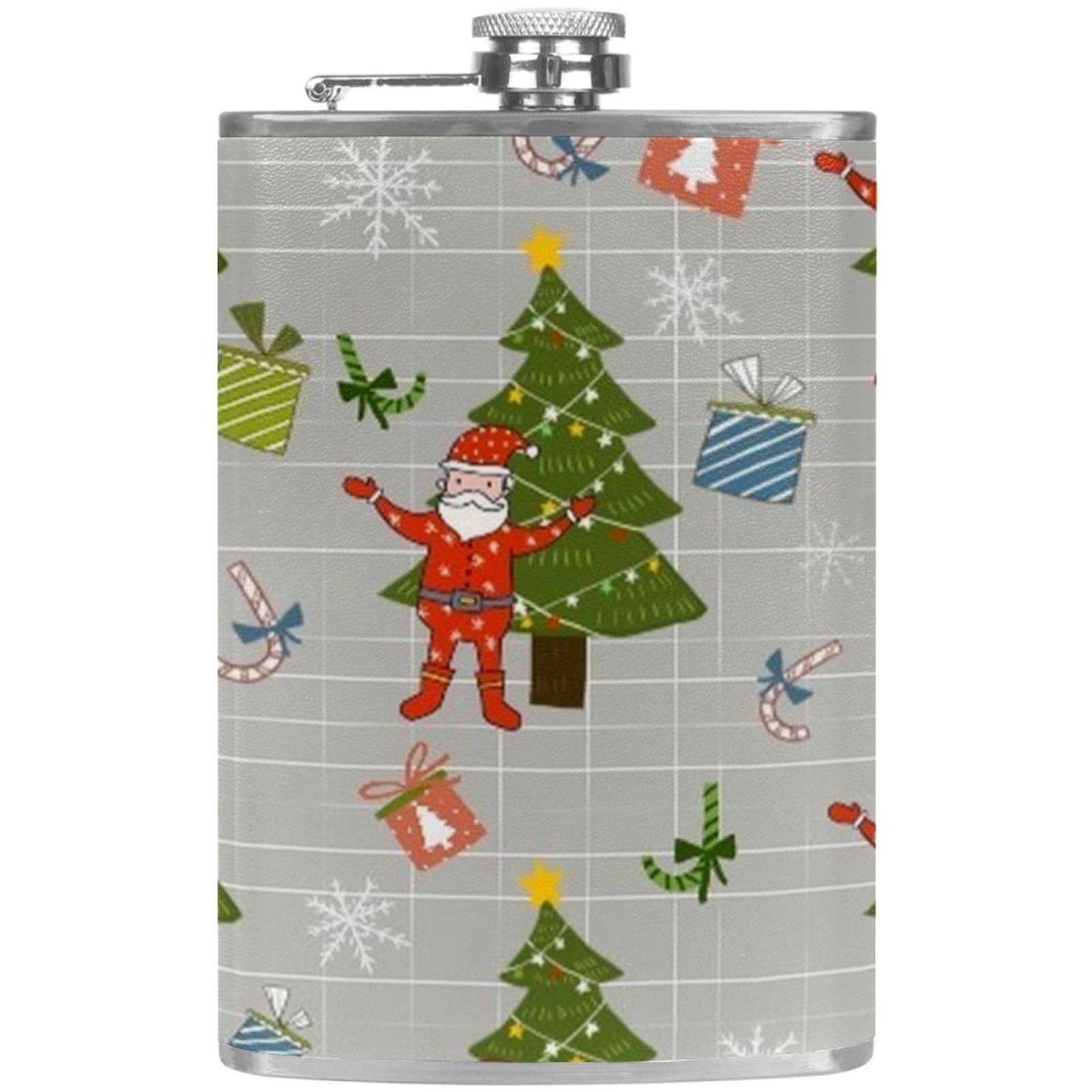 Flasque de poche Noël étanche en inox pour réchauffer vos balades d'hiver au ski