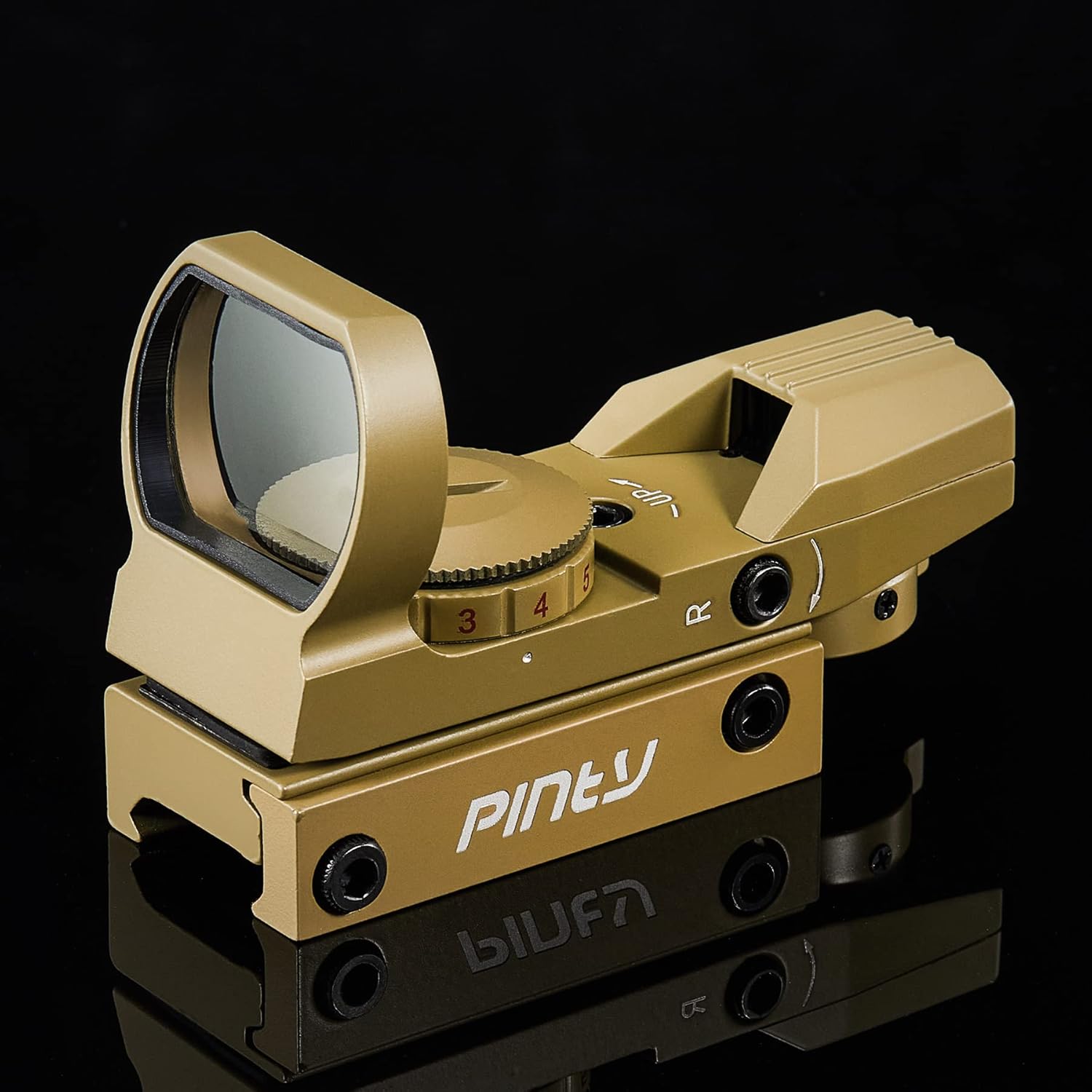 Pinty Red Green Dot Sight Reflex Tactical Riflescope 4 Reticle Patterns with 20mm Free Mount Rails : Sports & Outdoors