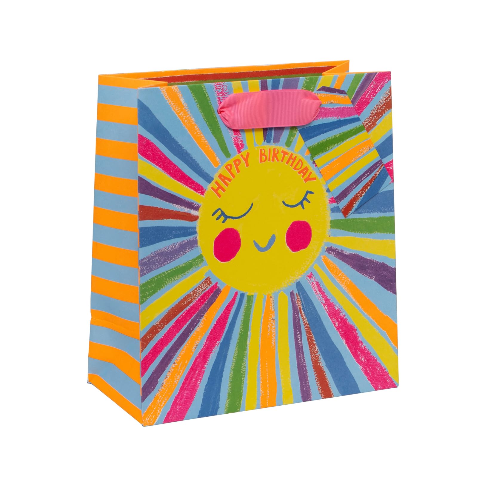 Glick Medium Gift Bag, Happy Birthday Sunshine, 225 x 200 x 100 mm, Luxury Recyclable Bag for Birthdays & Celebrations