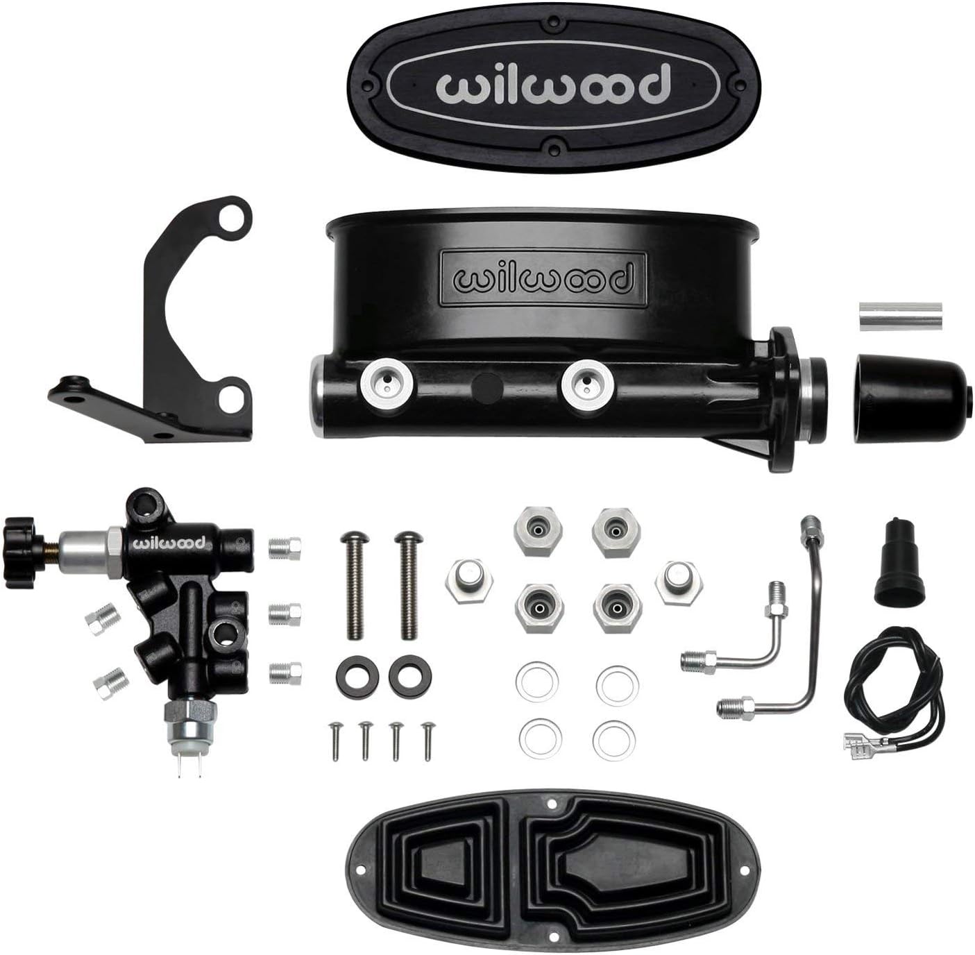 Wilwood 261-13269-BK Aluminium Tandem Master Cylinder Kit (w/Brkt & Prop Valve 1in)